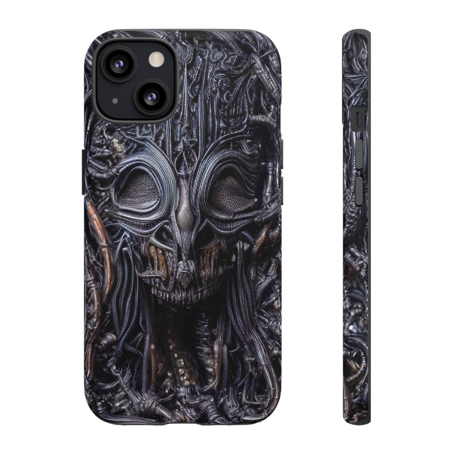 Biomechanical Horror 2 Phone Case – Futuristic Alien Horror Design for iPhone, Samsung Galaxy, and Google Pixel Devices