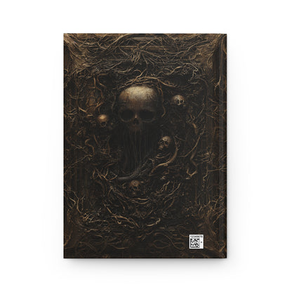 Dark Gothic Skull Notebook - Intricate Web Design Hardcover Journal for Horror Fans