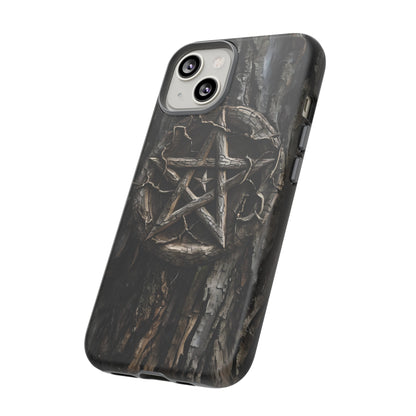 Pentacle Tree Phone Case – Wiccan Nature Magic Design for iPhone, Samsung Galaxy, and Google Pixel Devices