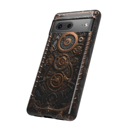 Gearworks 2 Phone Case – Steampunk Victorian Design with Gears and Clockwork for iPhone, Samsung Galaxy, and Google Pixel Devices