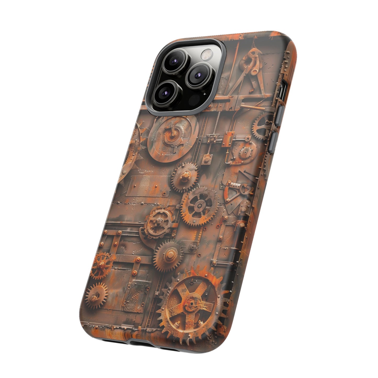 Rusted Steampunk Gearworks Phone Case for iPhone, Samsung Galaxy, and Google Pixel Devices