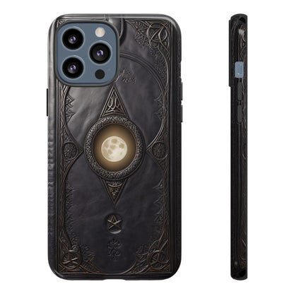 Moon Case Tough Phone Case – Fantasy Art Leather Book Design for iPhone, Samsung Galaxy, and Google Pixel Devices