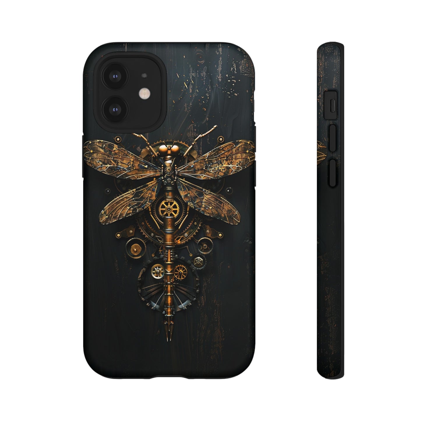 Steampunk Dragonfly Phone Case - Intricate Gear Design for iPhone, Samsung Galaxy, Google Pixel Devices