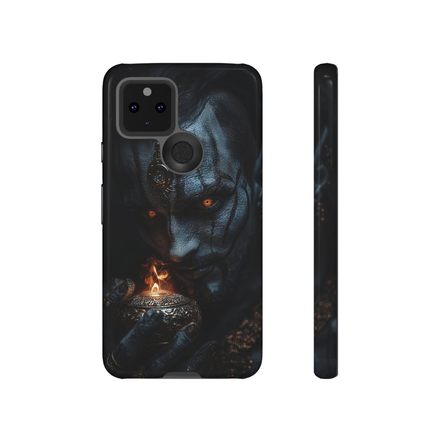 Dark Djinn Warrior Phone Case - Intricate Fantasy Art Protective Cover for iPhone, Samsung Galaxy, and Google Pixel Devices