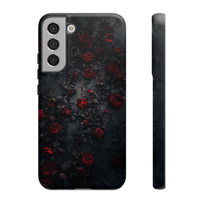 Gothic Roses Tough Phone Case – Elegant Dark Floral Design for iPhone, Samsung Galaxy, and Google Pixel Devices