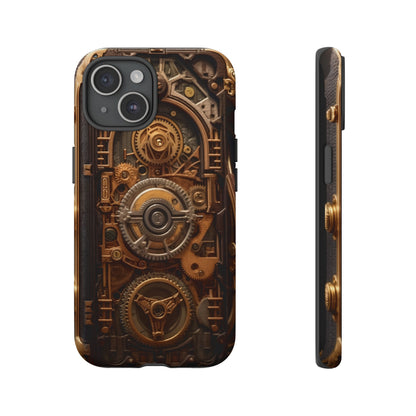 Gearworks Tough Phone Case – Steampunk Clockwork Design for iPhone, Samsung Galaxy, and Google Pixel Devices