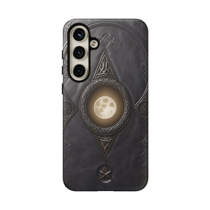 Moon Case Tough Phone Case – Fantasy Art Leather Book Design for iPhone, Samsung Galaxy, and Google Pixel Devices