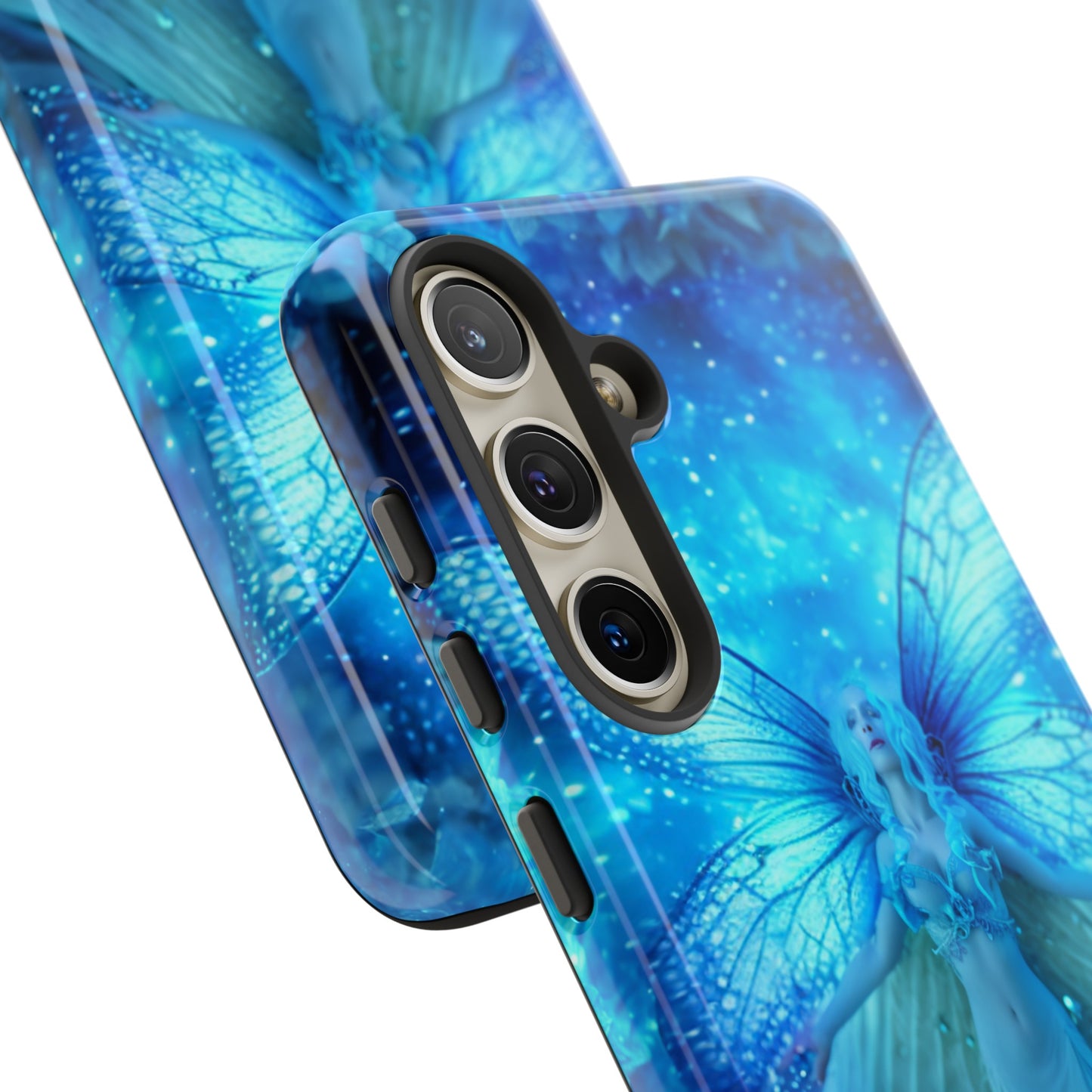 Blue Cosmic Fairy Phone Case – Enchanting Fae Design for iPhone, Samsung Galaxy, and Google Pixel Devices