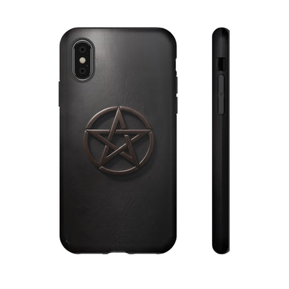 Simple Pentacle Tough Phone Case – Witchcraft Pentagram Design for iPhone, Samsung Galaxy, and Google Pixel Devices