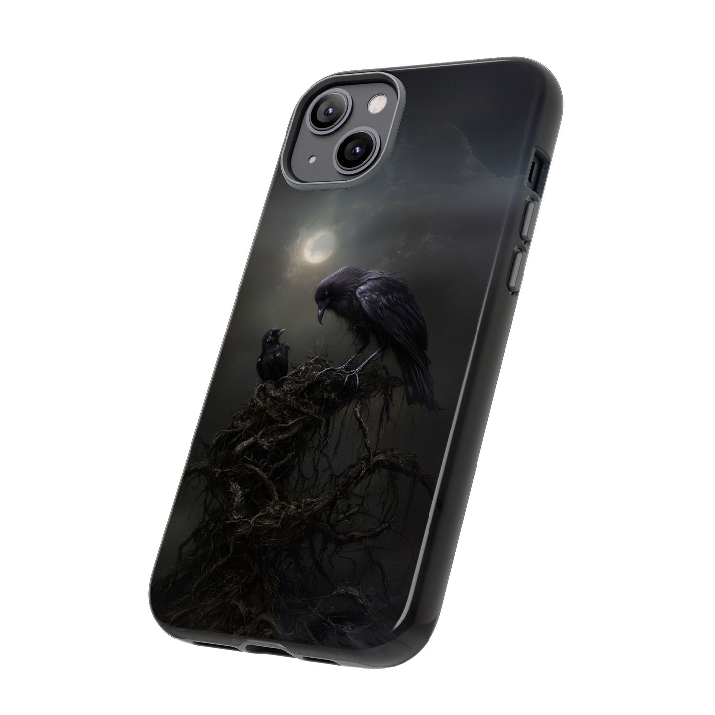 Gothic Raven Phone Case - Dark Crow Art for iPhone, Samsung Galaxy, and Google Pixel Devices