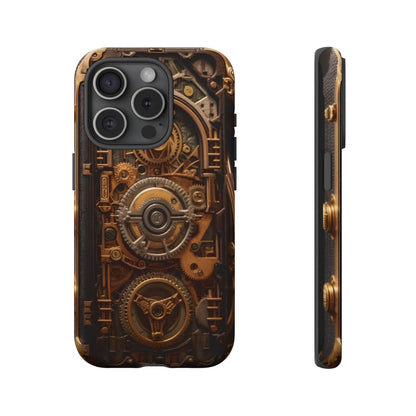 Gearworks Tough Phone Case – Steampunk Clockwork Design for iPhone, Samsung Galaxy, and Google Pixel Devices