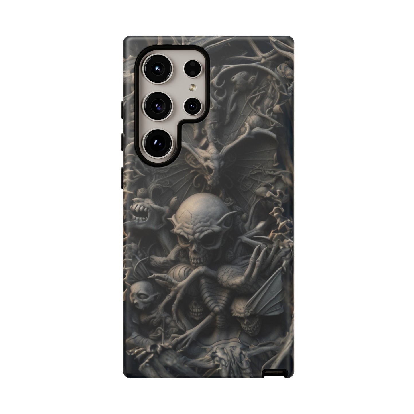 Those Who Dwell Below #1 Phone Case – Intricate Gothic Skeleton Design for iPhone, Samsung Galaxy, Google Pixel Devices