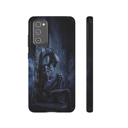 Gothic Alien Skeleton iPhone Case - Sci-Fi Horror Design