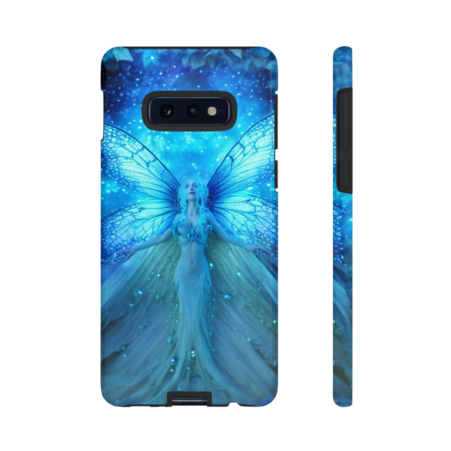 Blue Cosmic Fairy Phone Case – Enchanting Fae Design for iPhone, Samsung Galaxy, and Google Pixel Devices