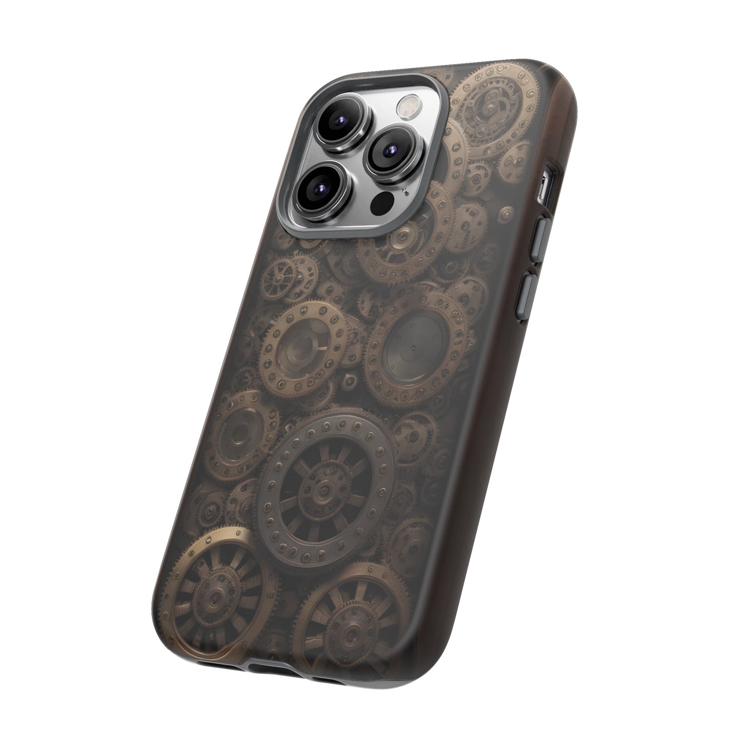 Gearworks 3 Phone Case – Steampunk Victorian Design with Gears and Clockwork for iPhone, Samsung Galaxy, and Google Pixel Devices