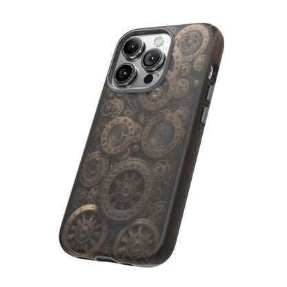 Gearworks 3 Phone Case – Steampunk Victorian Design with Gears and Clockwork for iPhone, Samsung Galaxy, and Google Pixel Devices