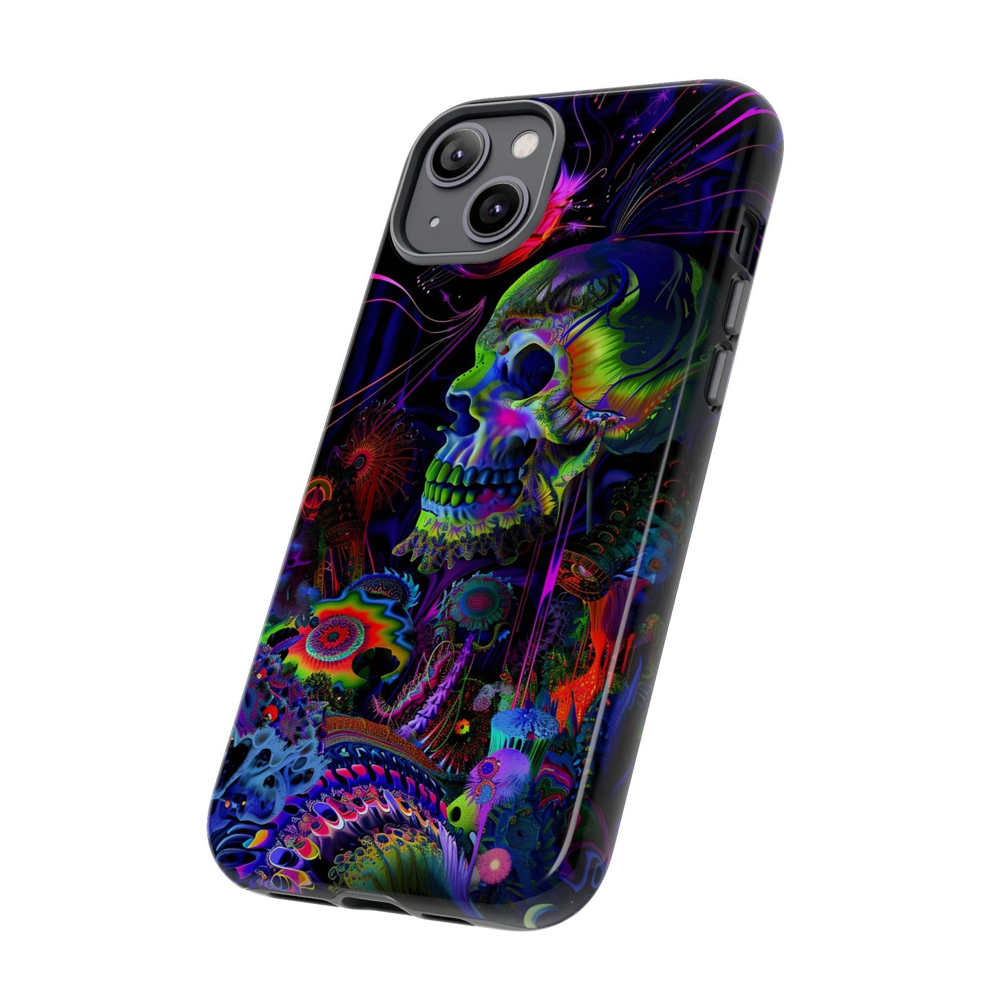 Psychedelic Skull Phone Case – Vibrant Pastel Design for iPhone, Samsung Galaxy, and Google Pixel Devices