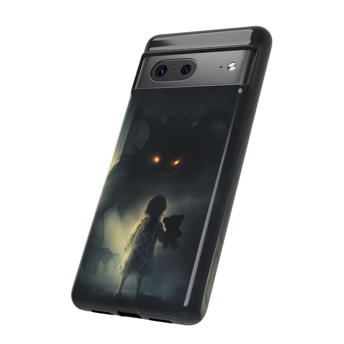 A Child Facing A Terrifying Monster Phone Case - for iPhone, Samsung Galaxy, and Google Pixel Devices