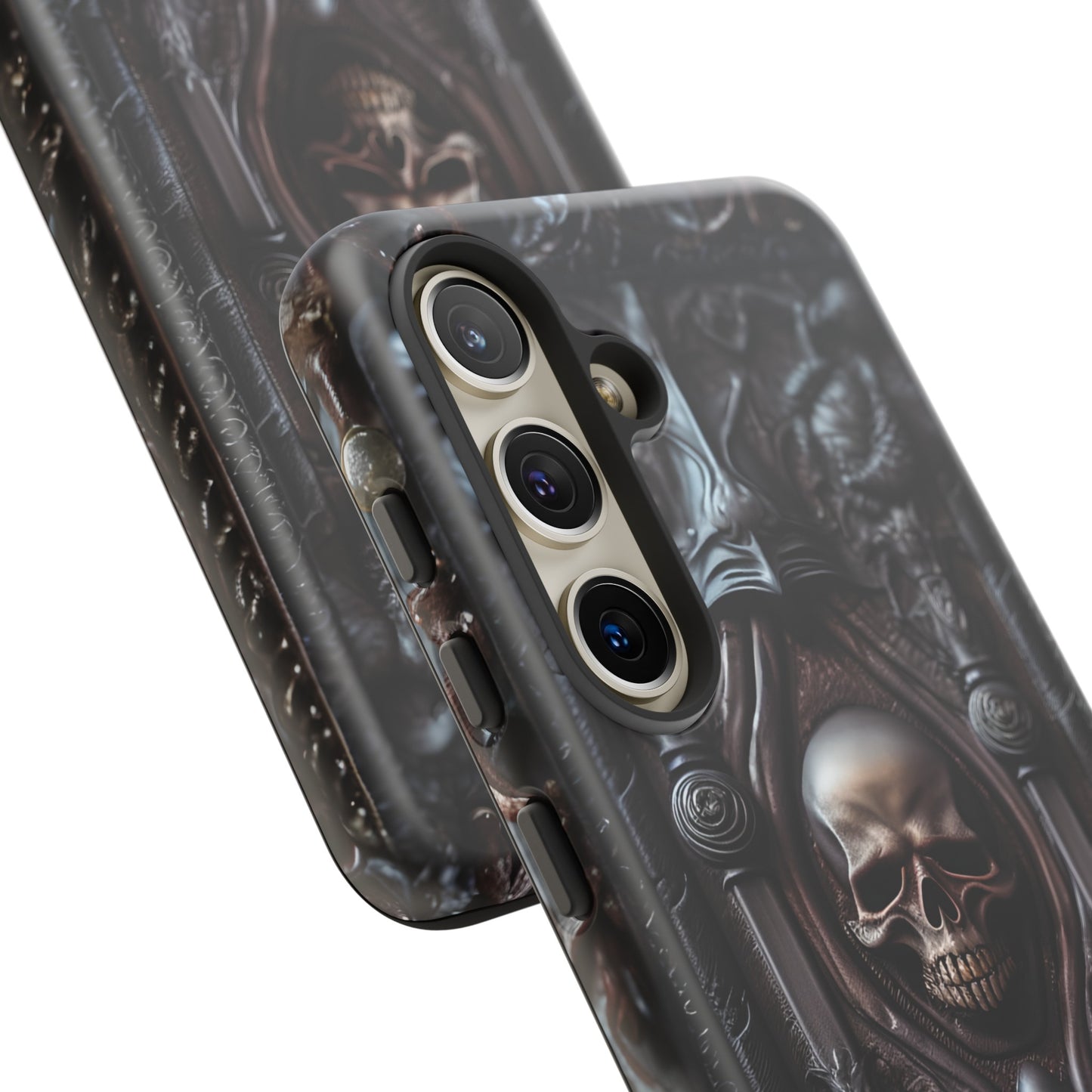 Dark Grimoire of Death Tough Phone Case – Gothic Skull Vampiric Design for iPhone, Samsung Galaxy, and Google Pixel Devices