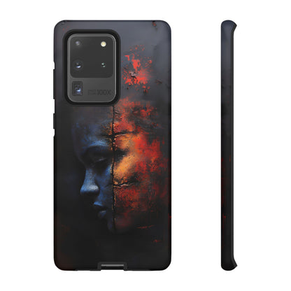 Abstract Duality Art Phone Case - Bold Modern Design