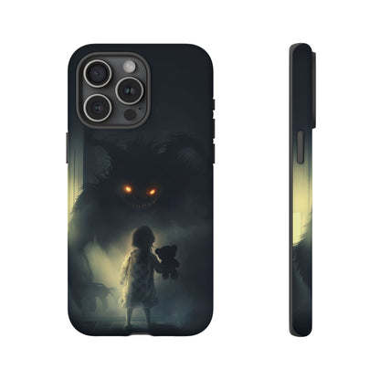 A Child Facing A Terrifying Monster Phone Case - for iPhone, Samsung Galaxy, and Google Pixel Devices