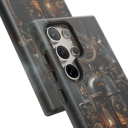 Steampunk Machine #2 Phone Case - Intricate Industrial Design for iPhone, Samsung Galaxy, Google Pixel Devices, Victorian Design Gears