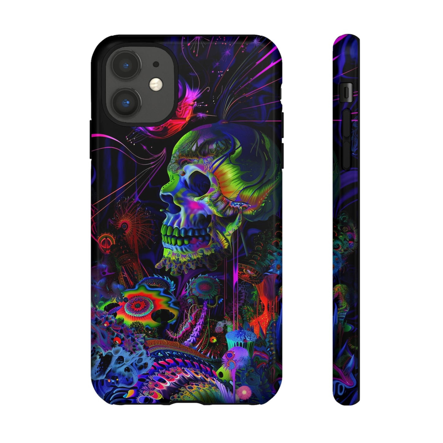 Psychedelic Skull Phone Case – Vibrant Pastel Design for iPhone, Samsung Galaxy, and Google Pixel Devices