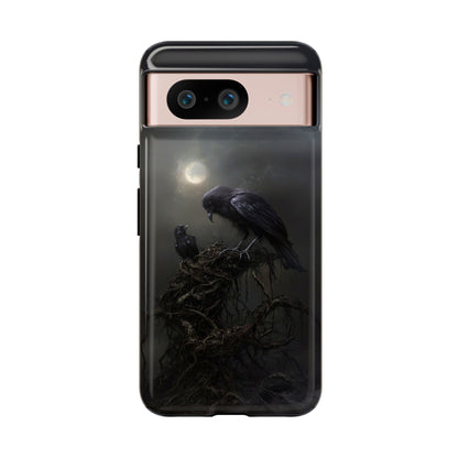 Gothic Raven Phone Case - Dark Crow Art for iPhone, Samsung Galaxy, and Google Pixel Devices