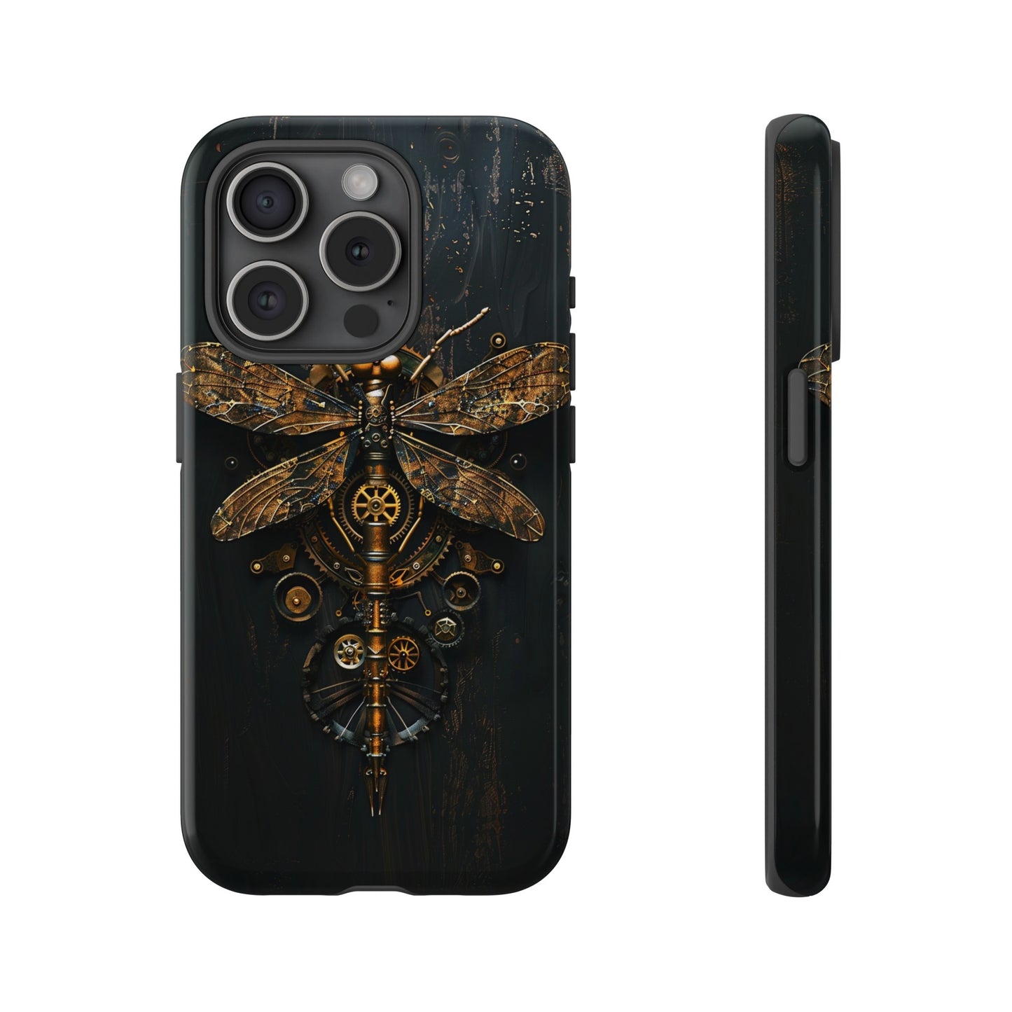 Steampunk Dragonfly Phone Case - Intricate Gear Design for iPhone, Samsung Galaxy, Google Pixel Devices