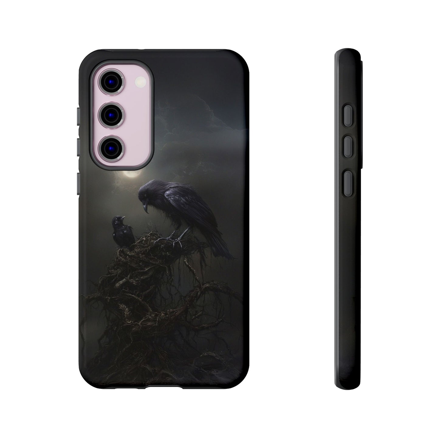 Gothic Raven Phone Case - Dark Crow Art for iPhone, Samsung Galaxy, and Google Pixel Devices