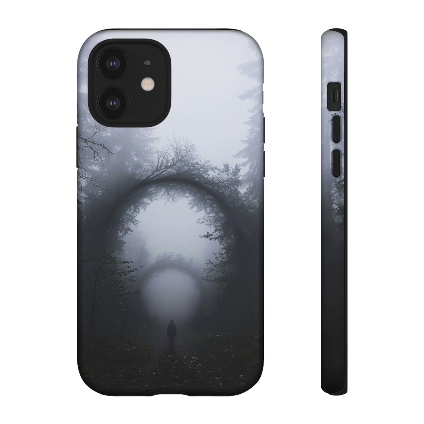 Mystical Forest Portal Phone Case - Atmospheric Foggy Path with Enchanted Tunnel For iPhone, Samsung Galaxy, and Google Pixel Devices.