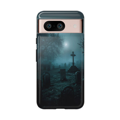 Graveyard at Night Phone Case – Eerie Cemetery Design for iPhone, Samsung Galaxy, and Google Pixel Devices