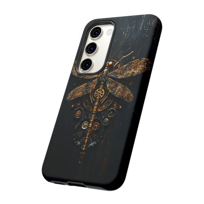 Steampunk Dragonfly Phone Case - Intricate Gear Design for iPhone, Samsung Galaxy, Google Pixel Devices