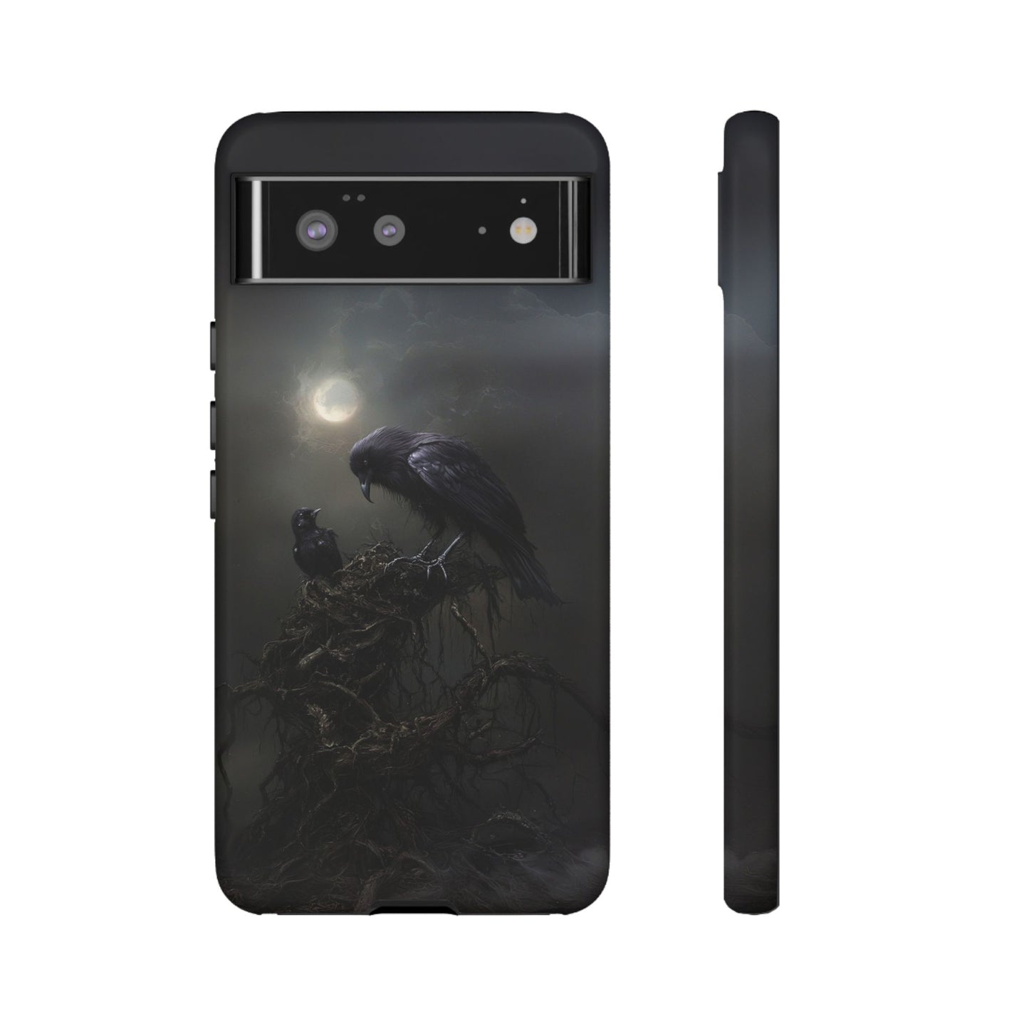 Gothic Raven Phone Case - Dark Crow Art for iPhone, Samsung Galaxy, and Google Pixel Devices