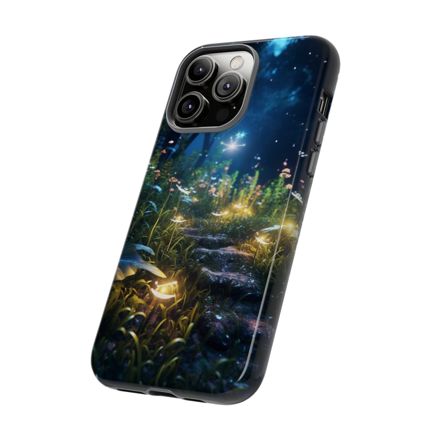 Fireflies in the Forest Tough Phone Case – Enchanting Summer Night Design for iPhone, Samsung Galaxy, and Google Pixel Devices