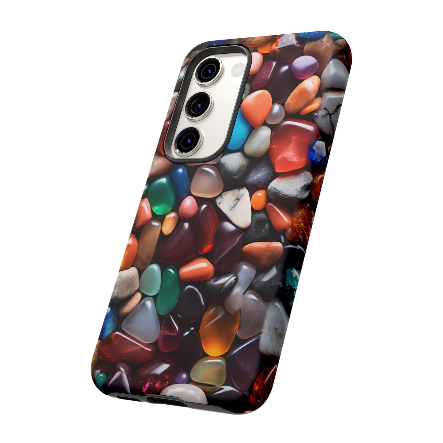 Colorful Stones Phone Case – Vibrant Polished Gemstone Design for iPhone, Samsung Galaxy, and Google Pixel Devices