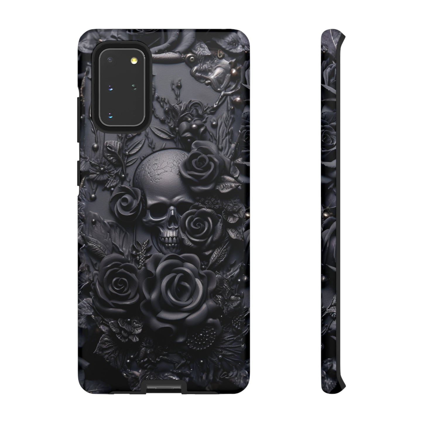 Gothic Black Roses Tough Phone Case – Elegant Dark Floral Design for iPhone, Samsung Galaxy, and Google Pixel Devices