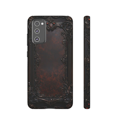 Gothic Ornate Leather-Inspired Phone Case - Dark Aesthetic Cover