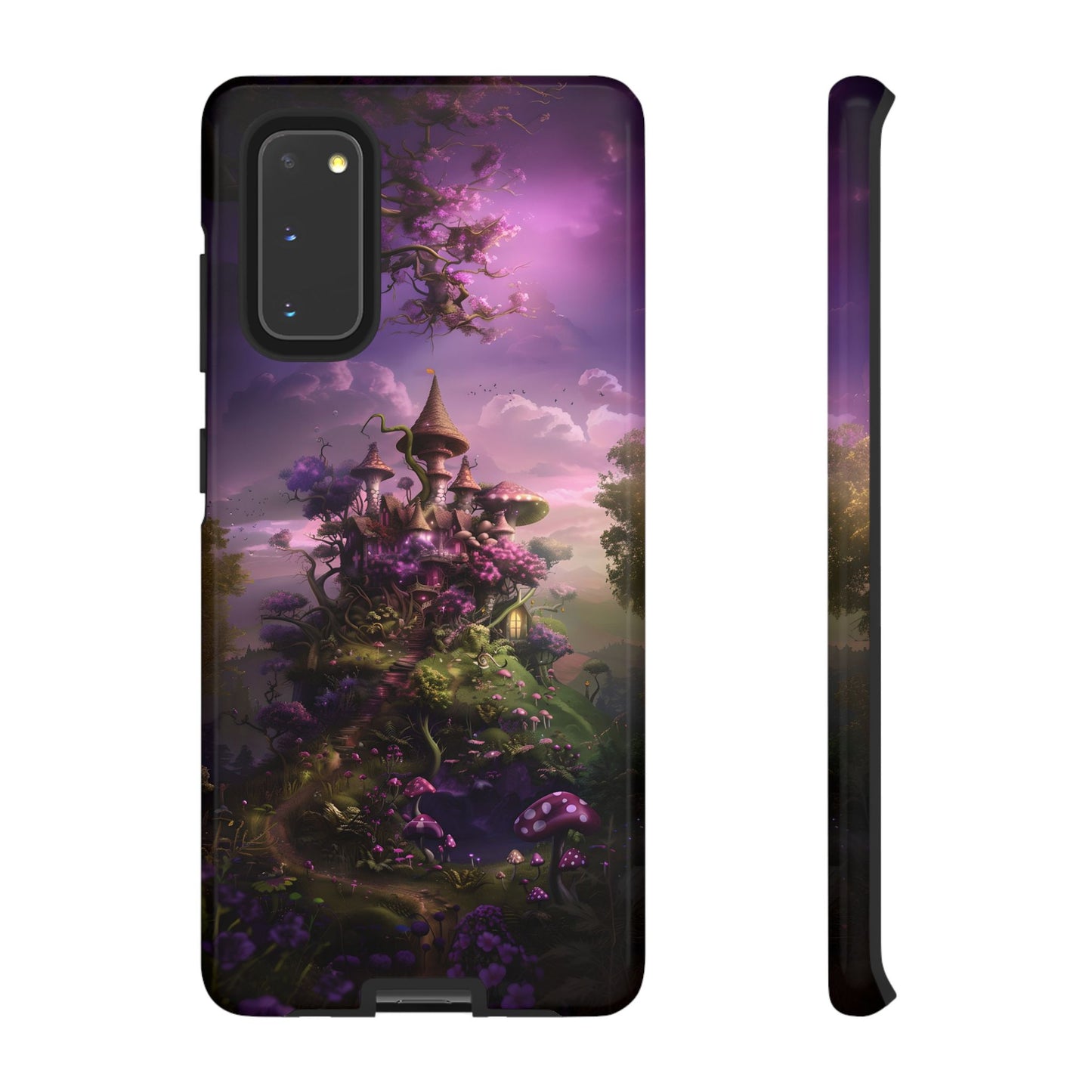 Enchanted Fairy Castle Phone Case - Magical Purple Fantasy Art for iPhone, Samsung Galaxy and Google Pixel Devices