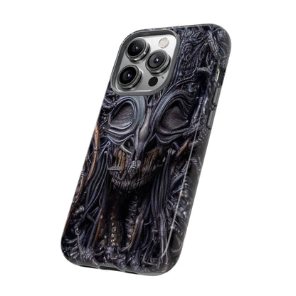 Biomechanical Horror 2 Phone Case – Futuristic Alien Horror Design for iPhone, Samsung Galaxy, and Google Pixel Devices