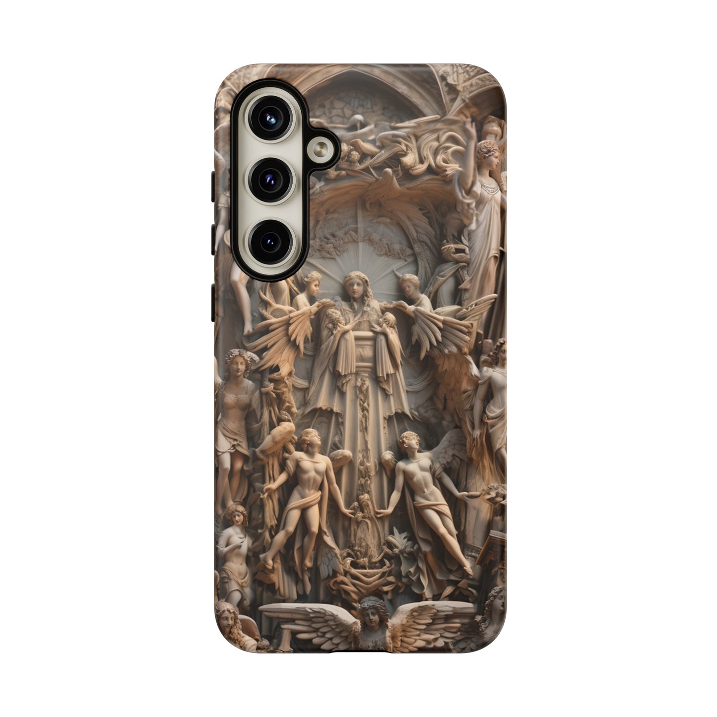 Angelic Statue Phone Case – Heavenly Gothic Marble Design for iPhone, Samsung Galaxy, and Google Pixel Devices