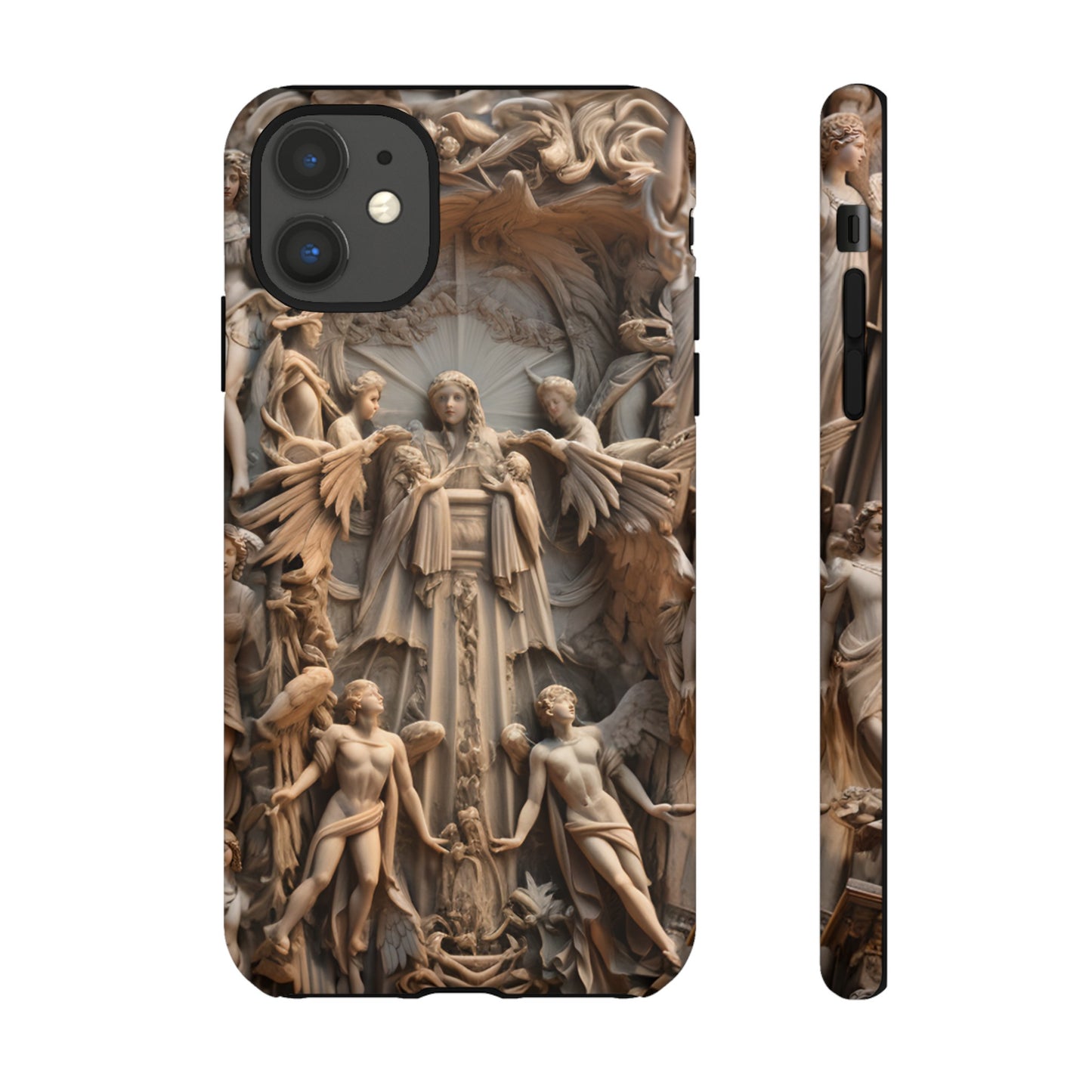 Angelic Statue Phone Case – Heavenly Gothic Marble Design for iPhone, Samsung Galaxy, and Google Pixel Devices