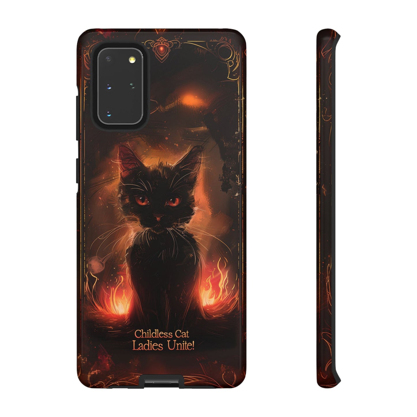 Childless Cat Ladies Unite Phone Case - Gothic Black Cat For iPhone, Samsung Galaxy, and Google Pixel Devices