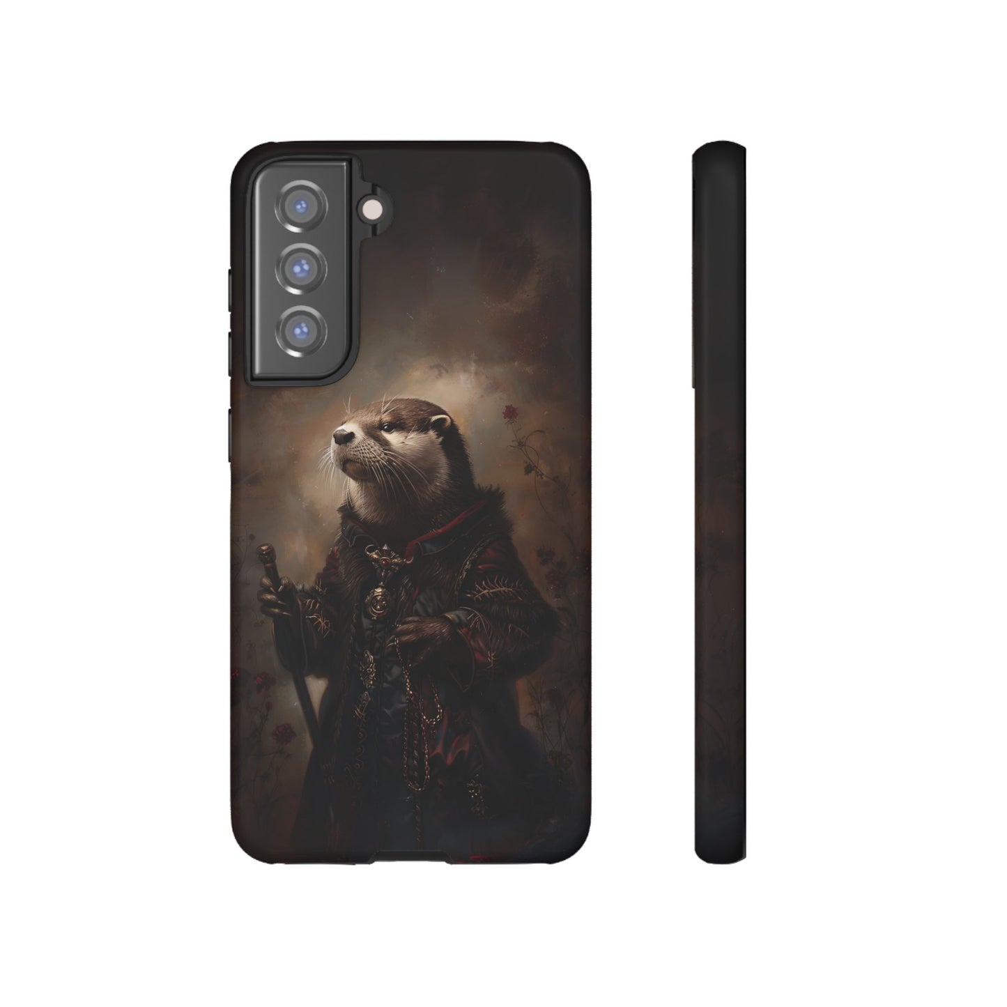 Noble Otter King Phone Case - Vintage Gothic Animal Art Design for iPhone, Samsung Galaxy, and Google Pixel Devices