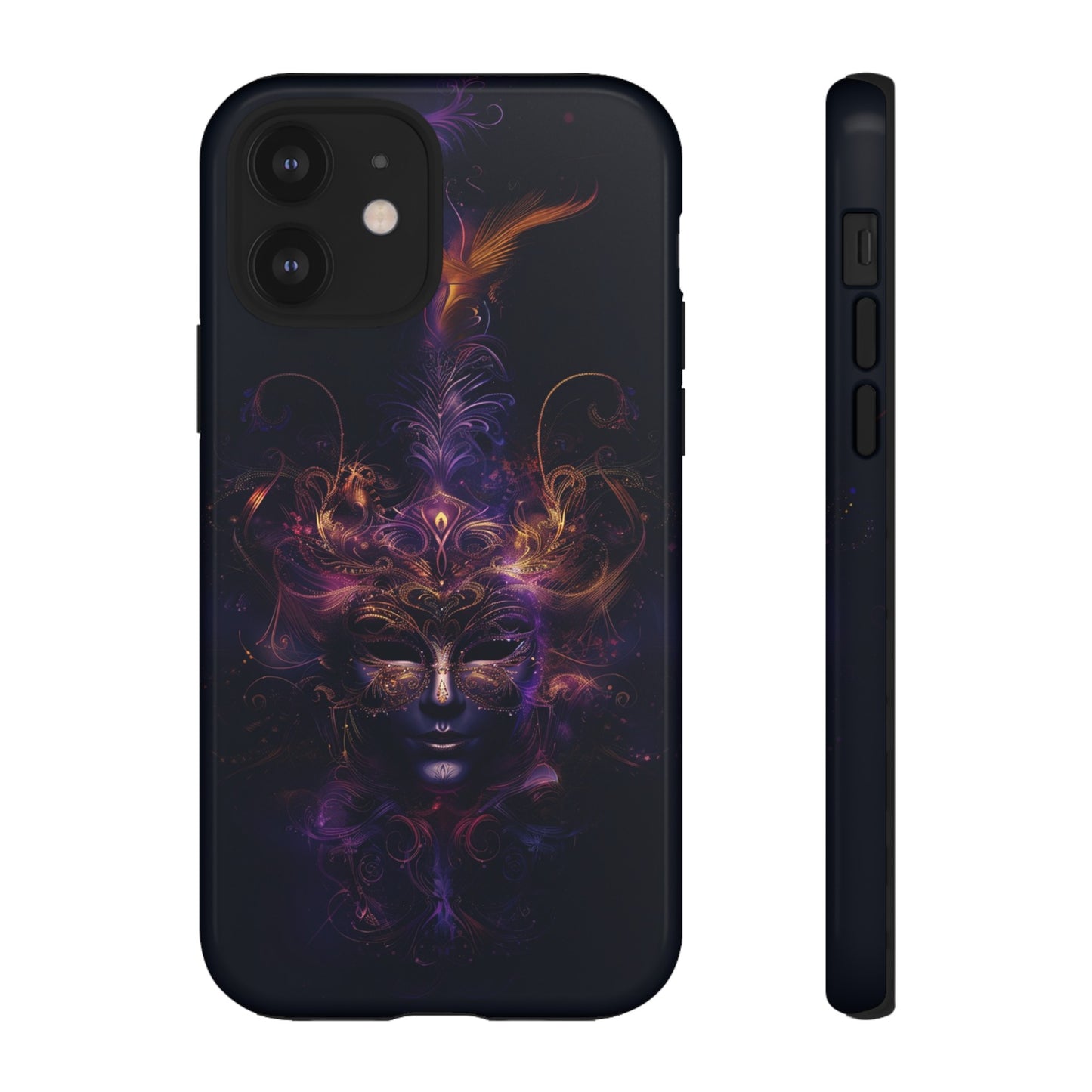 Elegant Masquerade Mask Phone Case for iPhone, Samsung Galaxy, and Google Pixel Devices - Mystical Design