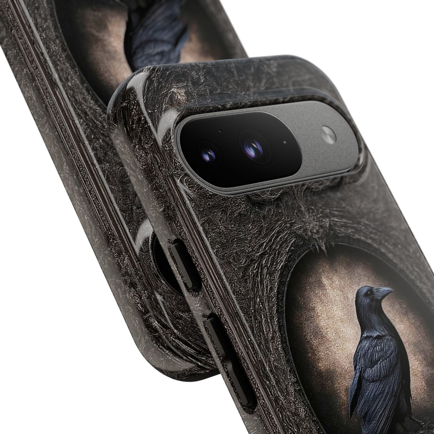 Gothic Raven Phone Case - Mysterious Dark Bird Design