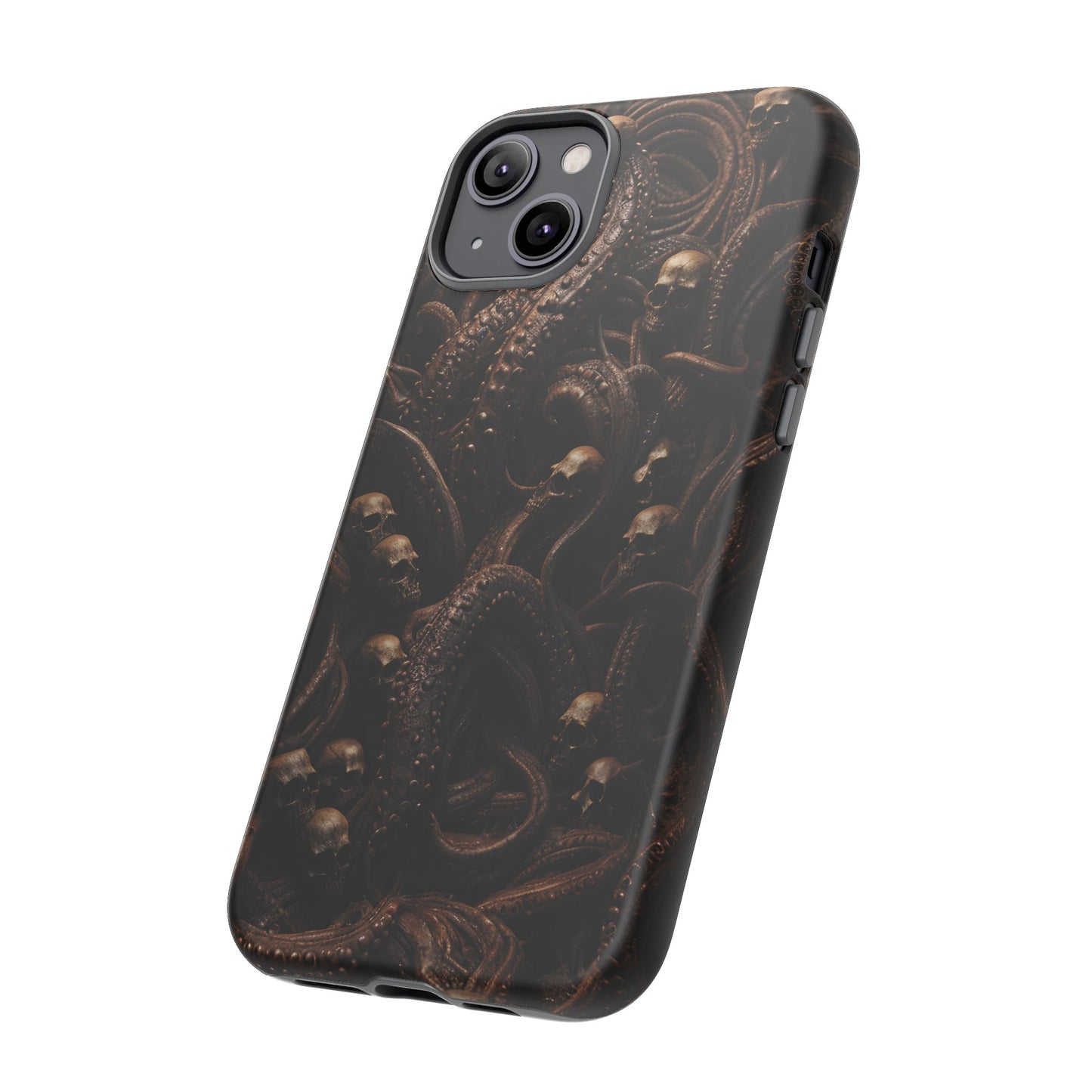 Skulls and Tentacles Phone Case – Lovecraftian Horror Design for iPhone, Samsung Galaxy, and Google Pixel Devices