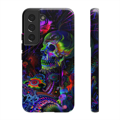 Psychedelic Skull Phone Case – Vibrant Pastel Design for iPhone, Samsung Galaxy, and Google Pixel Devices