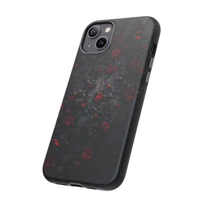 Gothic Roses Tough Phone Case – Elegant Dark Floral Design for iPhone, Samsung Galaxy, and Google Pixel Devices