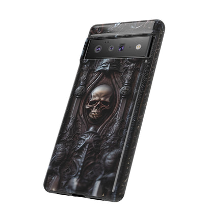 Dark Grimoire of Death Tough Phone Case – Gothic Skull Vampiric Design for iPhone, Samsung Galaxy, and Google Pixel Devices